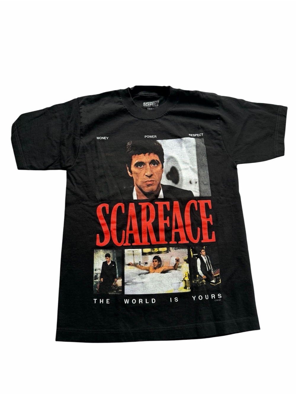 Scarface Movie T Shirt Small Black American Classics The World Is Yours Tee